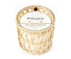 Wild Sedona Sea Salt Waves 2-Wick Seagrass Sleeve Candle, 14 Oz.