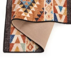 Broyhill Orange & Brown Geometric Accent Rug -Home Furnishings Store 810602767 A8 1