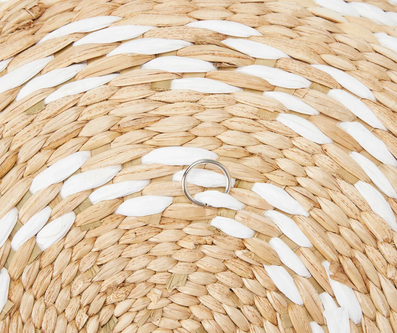 Tan & White Spiral Woven Grass Wall Decor 3 Tan & White Spiral Woven Grass Wall Decor - Image 3