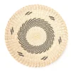 Tan & Black Spiral Woven Grass Wall Decor