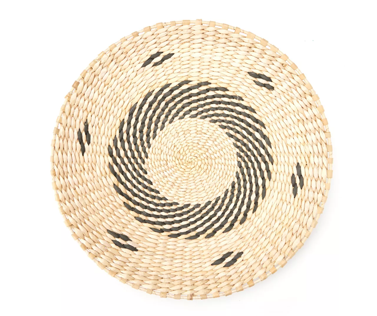 Tan & Black Spiral Woven Grass Wall Decor 1 Tan & Black Spiral Woven Grass Wall Decor