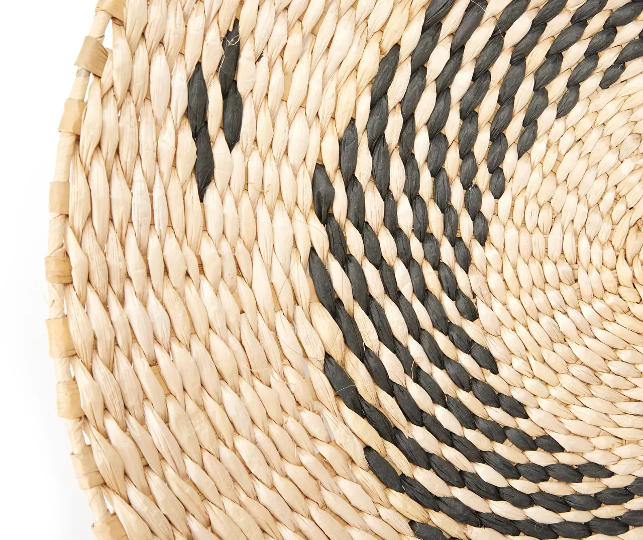Tan & Black Spiral Woven Grass Wall Decor 2 Tan & Black Spiral Woven Grass Wall Decor - Image 2