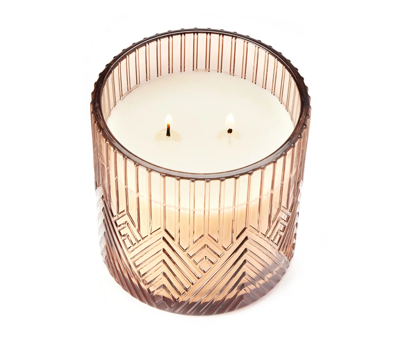 Peach Mandarin Orange Geometric Glass Jar Candle, 16 Oz. 2 Peach Mandarin Orange Geometric Glass Jar Candle, 16 Oz. - Image 2