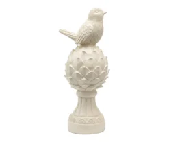 White Bird On Artichoke Tabletop Decor