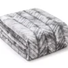 Gray & White Herringbone Queen/King Plush Velvet Blanket