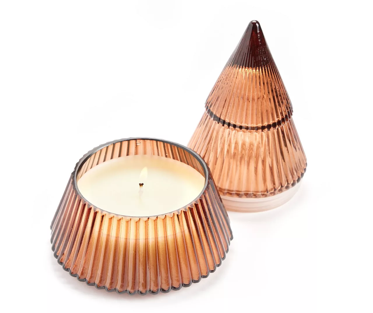 Festive Gathering Warm Vanilla Bourbon Glass Tree Candle, 8 Oz. 2 Festive Gathering Warm Vanilla Bourbon Glass Tree Candle, 8 Oz. - Image 2