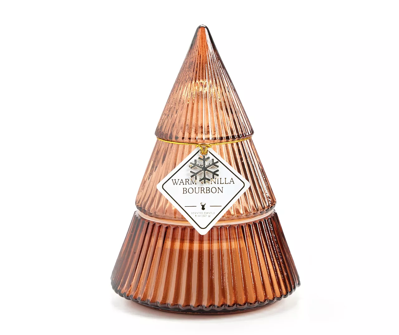 Festive Gathering Warm Vanilla Bourbon Glass Tree Candle, 8 Oz. 1 Festive Gathering Warm Vanilla Bourbon Glass Tree Candle, 8 Oz.