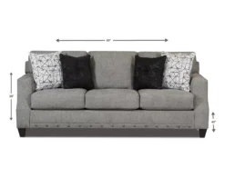 Alexandria Gray Chenille Sofa -Home Furnishings Store 810616679 A8