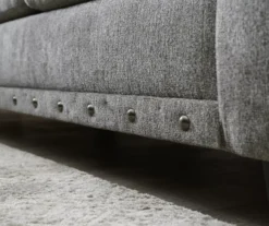 Alexandria Gray Chenille Loveseat -Home Furnishings Store 810616679 810616680 B0 3 1