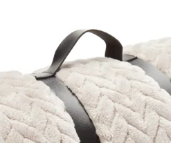 Whisper White Zigzag-Embossed Velvet Queen Blanket 6 Whisper White Zigzag-Embossed Velvet Queen Blanket -Home Furnishings Store 810617573 A8 2