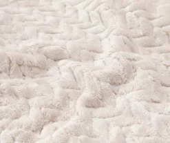 Whisper White Zigzag-Embossed Velvet Queen Blanket 7 Whisper White Zigzag-Embossed Velvet Queen Blanket -Home Furnishings Store 810617573 A8 3