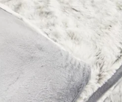 Gray Marble Print Faux Fur Full/Queen Comforter -Home Furnishings Store 810617619 810617562 A8 4 2